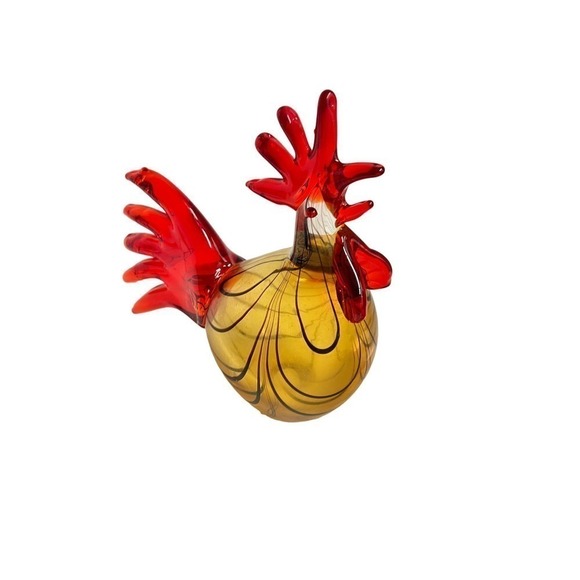 Murano art glass Rooster Sculpture - Picture 1 of 6